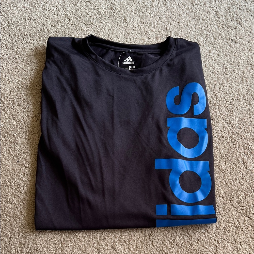 Adidas big boy grey dry-fit long sleeve T - size XL